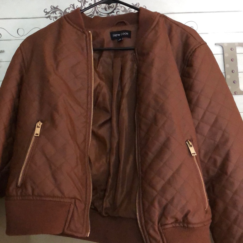 Pleather bomber jacket